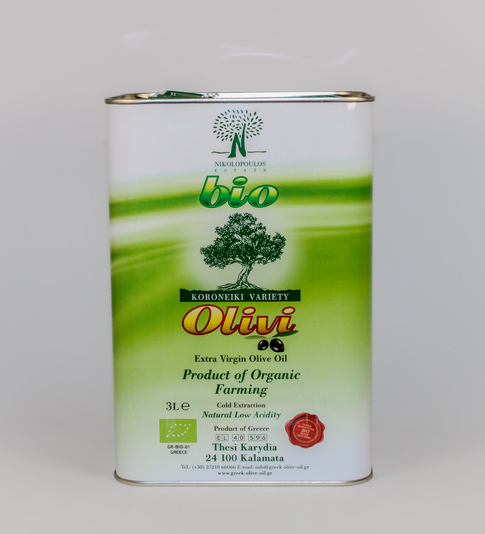 Bio Olivenöl Kalamata - Messinia 3L