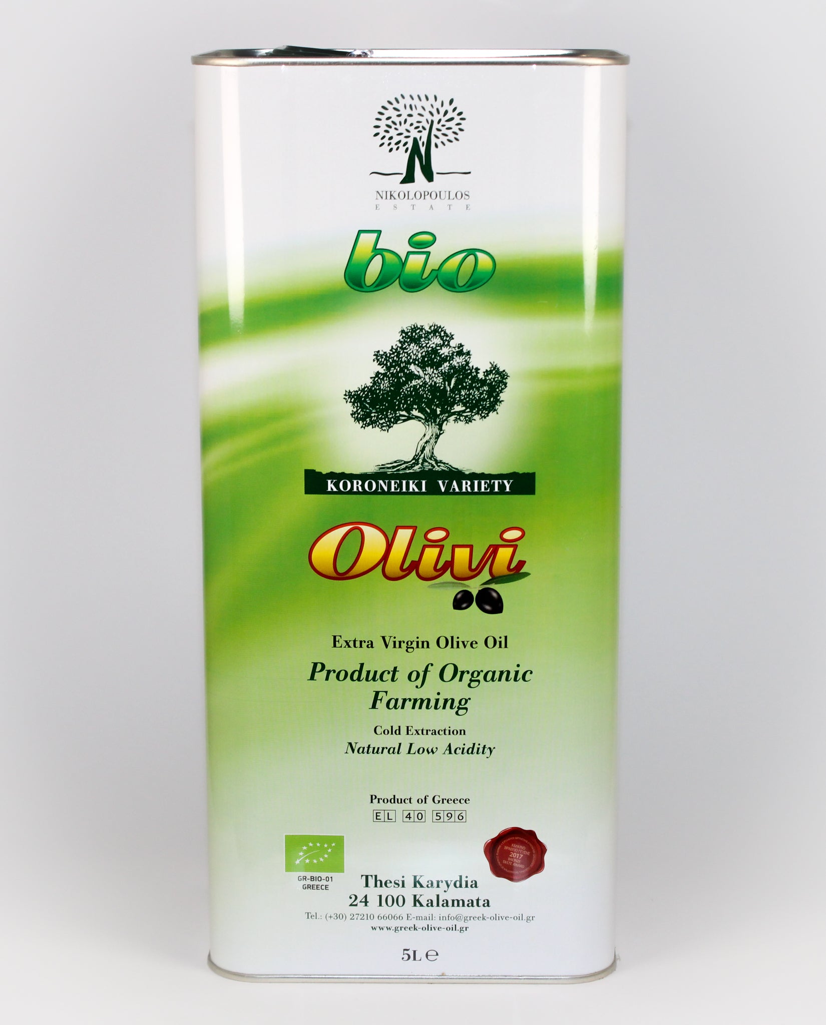 Bio Olivenöl Kalamata- Messinia 5L