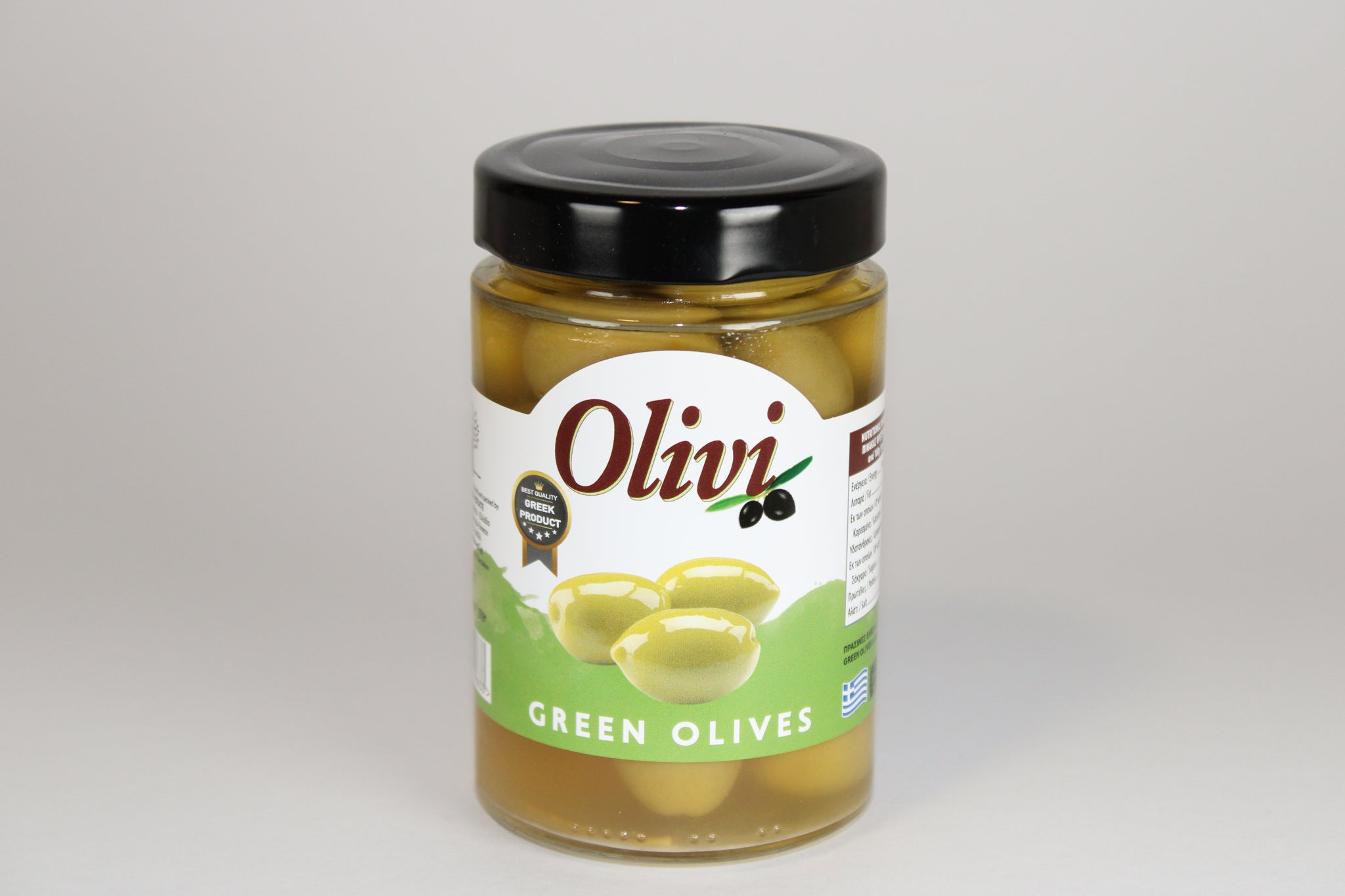 Grüne Oliven mit Stein